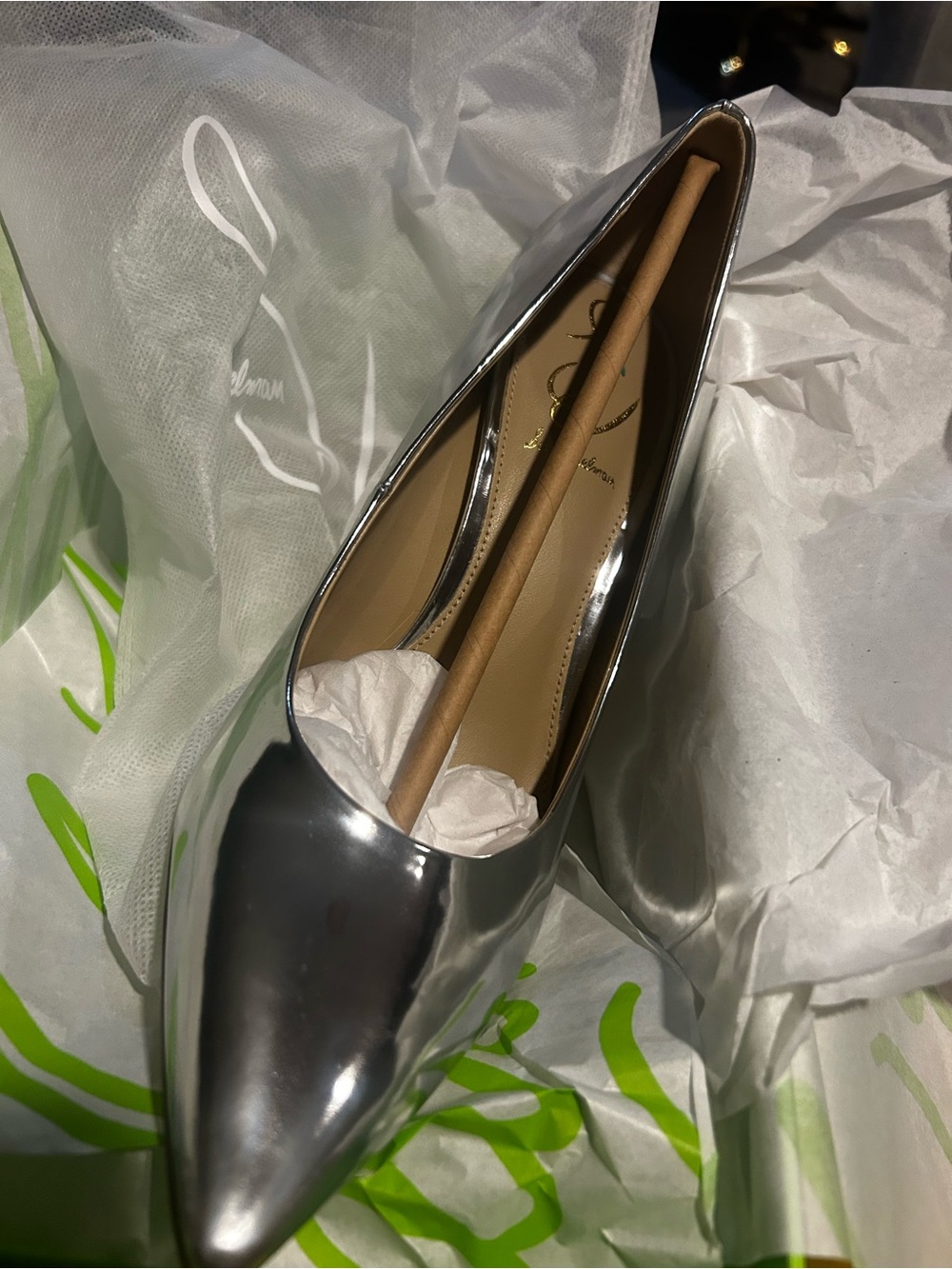 Sam Edleman Silver Pointed-Toe Stiletto Pump - Women - Picture 6 of 7